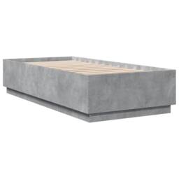 Berkfield Home Bed Frame with LED without Mattress Concrete Grey 90x200 cm - thumbnail 3