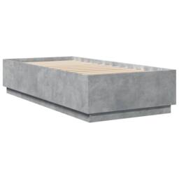 Berkfield Home Bed Frame with LED without Mattress Concrete Grey 90x200 cm - thumbnail 8