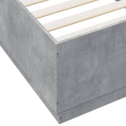 Berkfield Home Bed Frame with LED without Mattress Concrete Grey 90x200 cm - thumbnail 9
