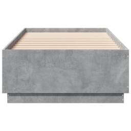 Berkfield Home Bed Frame with LED without Mattress Concrete Grey 90x200 cm - thumbnail 6