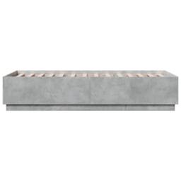 Berkfield Home Bed Frame with LED without Mattress Concrete Grey 90x200 cm - thumbnail 7
