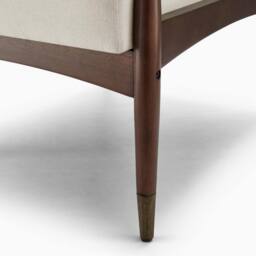 FurnitureboxUK Delia Beige Fabric Mid Century Modern Accent Chair - thumbnail 8