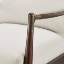 FurnitureboxUK Delia Beige Fabric Mid Century Modern Accent Chair - thumbnail 6