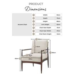 FurnitureboxUK Delia Beige Fabric Mid Century Modern Accent Chair - thumbnail 9