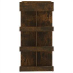 Berkfield Home Modern Bar Table with Storage Rack Smoked Oak 100x50x101.5cm Engi in Brown - Size: 100x50x101.5 cm - thumbnail 6