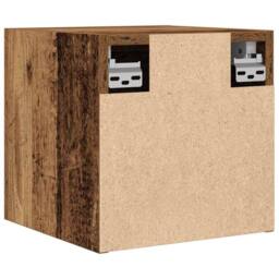 Berkfield Home Wall Mounted TV Cabinet 2 pcs Old Wood 30.5x30x30 cm in Brown - thumbnail 7