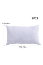 Garden Sanctuary 2-Pack 600 Grams Stripe Washable Pillow Insert in White - thumbnail 3