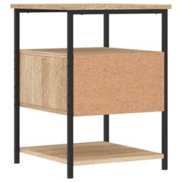 Berkfield Home Durable Bedside Cabinet Sonoma Oak 40x42x56 cm Engineered Wood in Light Tan - Size: 40 x 42 x 56 cm - thumbnail 8