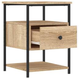 Berkfield Home Durable Bedside Cabinet Sonoma Oak 40x42x56 cm Engineered Wood in Light Tan - Size: 40 x 42 x 56 cm - thumbnail 5