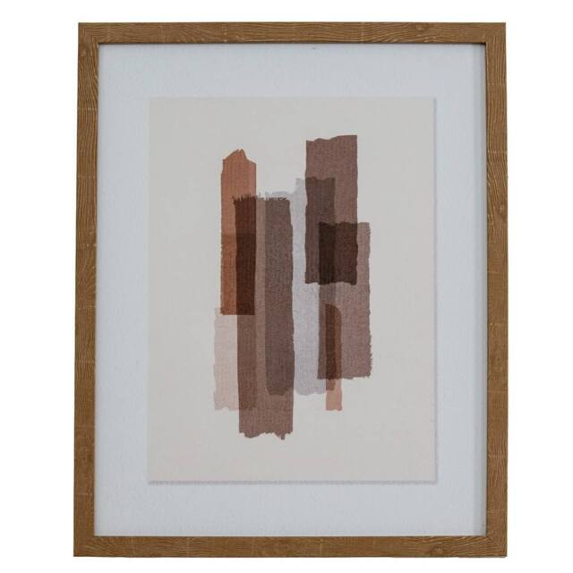 Lemon Pavilion Furniture and Decor Tydis Art Mounted in Wooden Frame - Wood - L2 x W40 x H50 cm - Multi