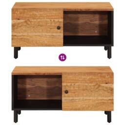 Berkfield Home Coffee Table 80x50x40 cm Solid Wood Acacia in Brown - Size: 80 x 50 x 40 cm - thumbnail 8