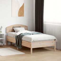 Berkfield Home Headboard 90 cm Solid Wood Pine in Brown - thumbnail 3
