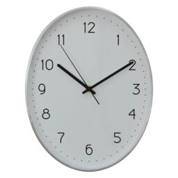 Orsina Elko Oval Wall Clock in Silver - thumbnail 1