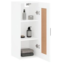 Berkfield Home Wall Mounted Cabinet White 34.5x34x90 cm Engineered Wood - thumbnail 5