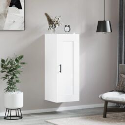 Berkfield Home Wall Mounted Cabinet White 34.5x34x90 cm Engineered Wood - thumbnail 3