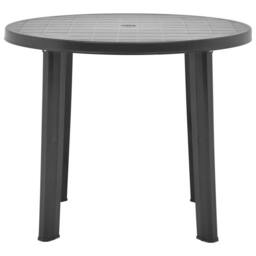 Berkfield Home Garden Table Anthracite 89 cm Plastic in Black - thumbnail 1