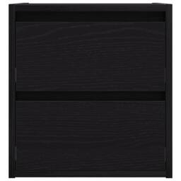 Berkfield Home Wall-mounted Bedside Cabinets 2 pcs Black Oak 38x34x40 cm - Size: 38 x 34 x 40 cm - thumbnail 7
