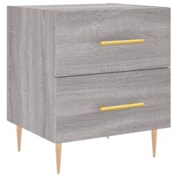 Berkfield Home Bedside Cabinet Grey Sonoma 40x35x47.5 cm Engineered Wood - thumbnail 2