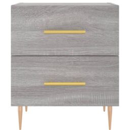 Berkfield Home Bedside Cabinet Grey Sonoma 40x35x47.5 cm Engineered Wood - thumbnail 6