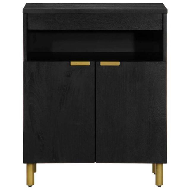 Berkfield Home Sideboard Black 60x33x75 cm Engineered Wood - Size: 60 x 33 x 75 cm - image 1
