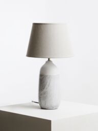 Orsina Elegant Ceramic Table Lamp, Contemporary Bed Table Lmap, Easily Maintained Lamp for Livingroom Table in Grey - thumbnail 5