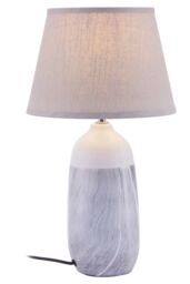 Orsina Elegant Ceramic Table Lamp, Contemporary Bed Table Lmap, Easily Maintained Lamp for Livingroom Table in Grey - thumbnail 3