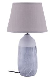 Orsina Elegant Ceramic Table Lamp, Contemporary Bed Table Lmap, Easily Maintained Lamp for Livingroom Table in Grey - thumbnail 1