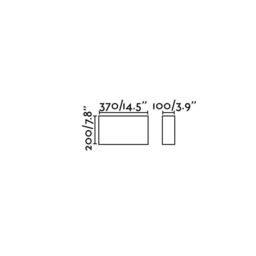 Netlighting Cotton Black Square Wall Light 375x 200x 105 E27 - thumbnail 2