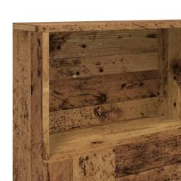 Berkfield Home Headboard Cabinet Old Wood 140x19x103.5 cm in Brown - thumbnail 7