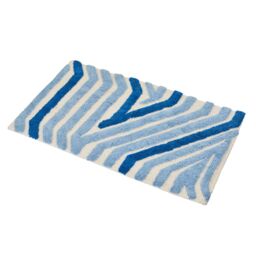 Showerdrape Barbican 100% Cotton Blue Anti-Slip Bath Mat 800 x 500mm - thumbnail 3