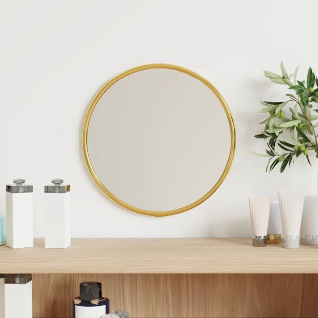 Berkfield Home Wall Mirror Gold √ò 20 cm Round - image 1