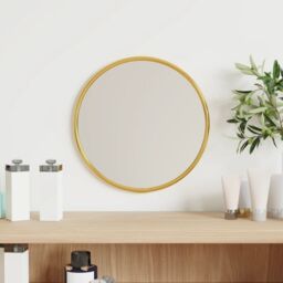 Berkfield Home Wall Mirror Gold √ò 20 cm Round