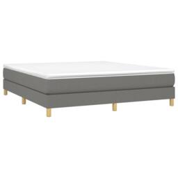 Berkfield Home Box Spring Bed Frame Dark Grey 180x200 cm Super King Fabric - thumbnail 3