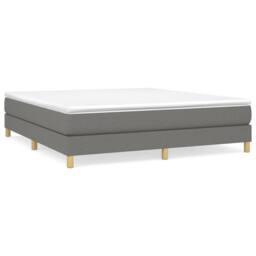 Berkfield Home Box Spring Bed Frame Dark Grey 180x200 cm Super King Fabric - thumbnail 2