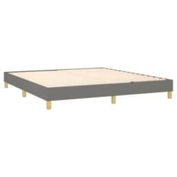 Berkfield Home Box Spring Bed Frame Dark Grey 180x200 cm Super King Fabric - thumbnail 4