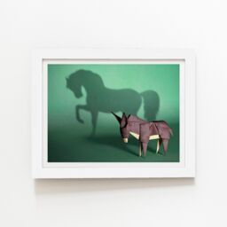 "Warren Reed - Designer Hidden Potential - Mustang Framed Art Print in White - Size: W20"" x H30""" - thumbnail 2
