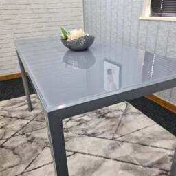 KOSY KOALA Dining Table Grey Glass Kitchen Place for 6 Seats Dining Table Only - thumbnail 8