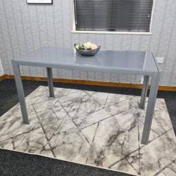 KOSY KOALA Dining Table Grey Glass Kitchen Place for 6 Seats Dining Table Only
