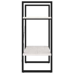 Berkfield Home 2-Tier Book Cabinet White 60x30x70 cm Solid Pine Wood - Size: 60 x 30 x 70 cm - thumbnail 6