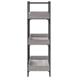 Berkfield Home Bookcase 3-Tier Grey Sonoma 100x33x108.5 cm Engineered Wood - thumbnail 5
