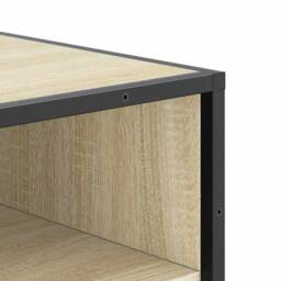 Berkfield Home Shoe Rack Sonoma Oak 48x38x97.5 cm Engineered Wood in Light Oak - thumbnail 7