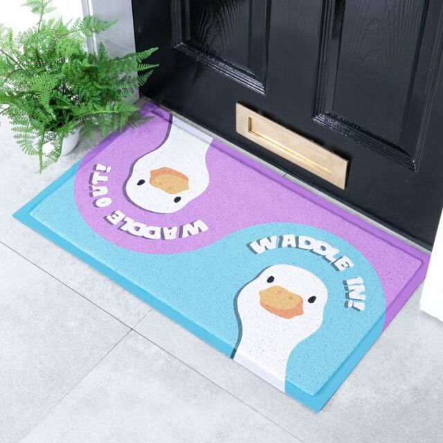 Artsy Mats Waddle In Waddle Out Indoor & Outdoor Doormat - 70x40cm - Size: 40 cm x 70 cm - image 1