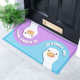 Artsy Mats Waddle In Waddle Out Indoor & Outdoor Doormat - 70x40cm - Size: 40 cm x 70 cm - thumbnail 1