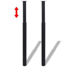 Berkfield Home Telescopic Table Legs 4 pcs Black 710 mm-1100 mm - thumbnail 1