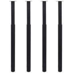 Berkfield Home Telescopic Table Legs 4 pcs Black 710 mm-1100 mm - thumbnail 2