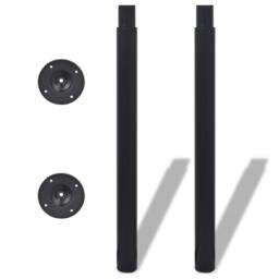 Berkfield Home Telescopic Table Legs 4 pcs Black 710 mm-1100 mm - thumbnail 3