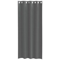 Berkfield Home Voile Curtains with Grommets 2 pcs Dark Grey 140x225 cm - thumbnail 4