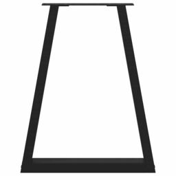 Berkfield Home Coffee Table Legs V-Shape 2 pcs Black 50x(72-73) cm Steel - thumbnail 5