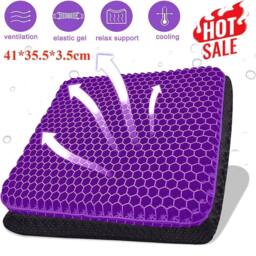 KORVIXA Double Thick Gel Seat Cushion in Purple - Size: 100 cm x 190 cm - thumbnail 2