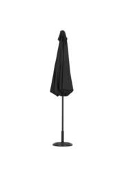 H&O Direct 3M Rotating Parasol for Outdoor Sunshade & Rain with Floral-Pattern Base in Black - thumbnail 5